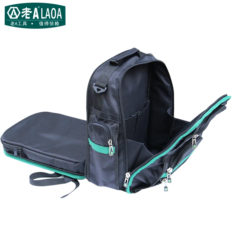 LAOA Multifunction Tool Backpack High Quality Thicken Professional Electrician Backpack  Travel Bag