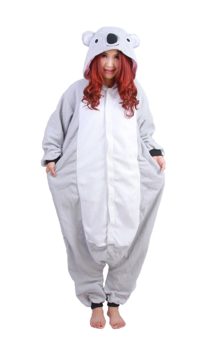 Pyjama d'halloween Kigurums Koala Onesies, unisexe, Costume de Cosplay pour adultes, combinaison de nuit pour animaux