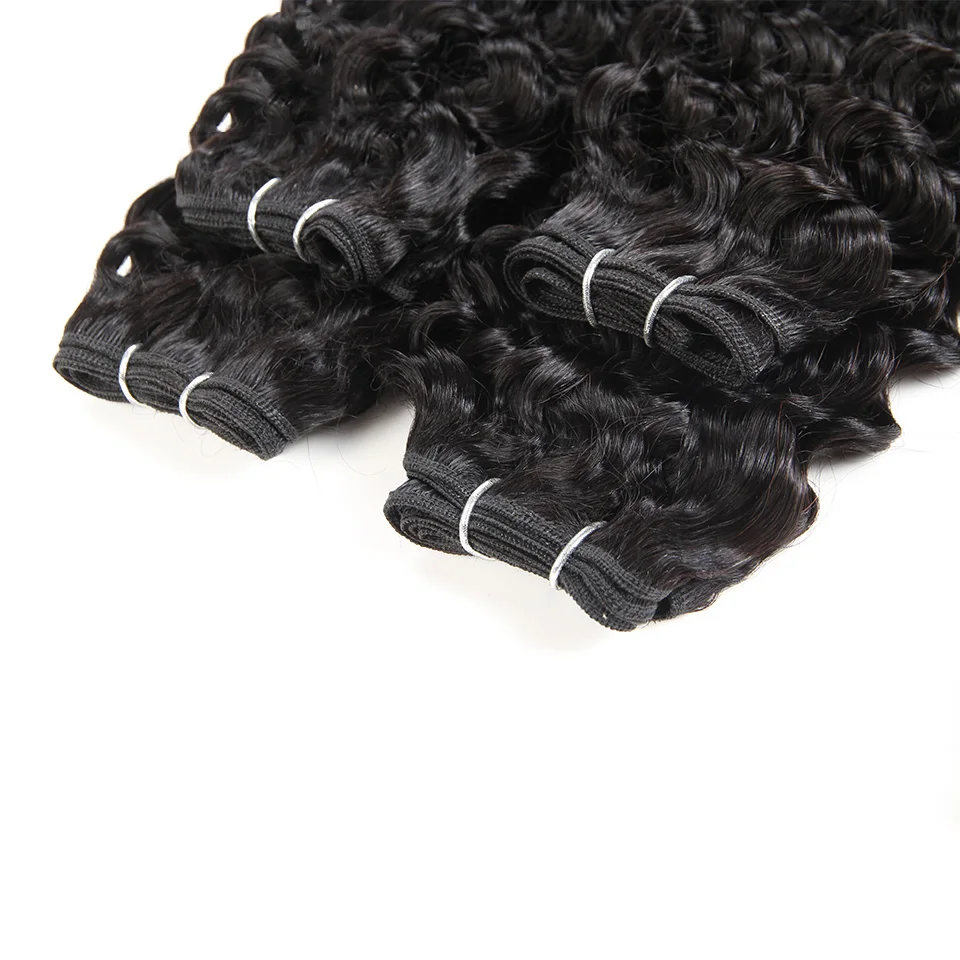 Rebecca malese Jerry Curly Wave Weave Hair 4 Bundles 190 g/pacco fasci di capelli umani ricci Non Remy 4 colori #1 # 1B #2 #4