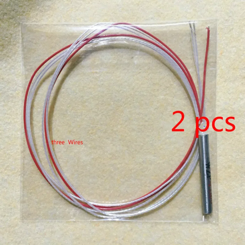 2x PT100  2x PT1000  Probe  Platinum Resistance sensor three  Wires thermocouple tubes Temperature Detector 1m  2m 3m