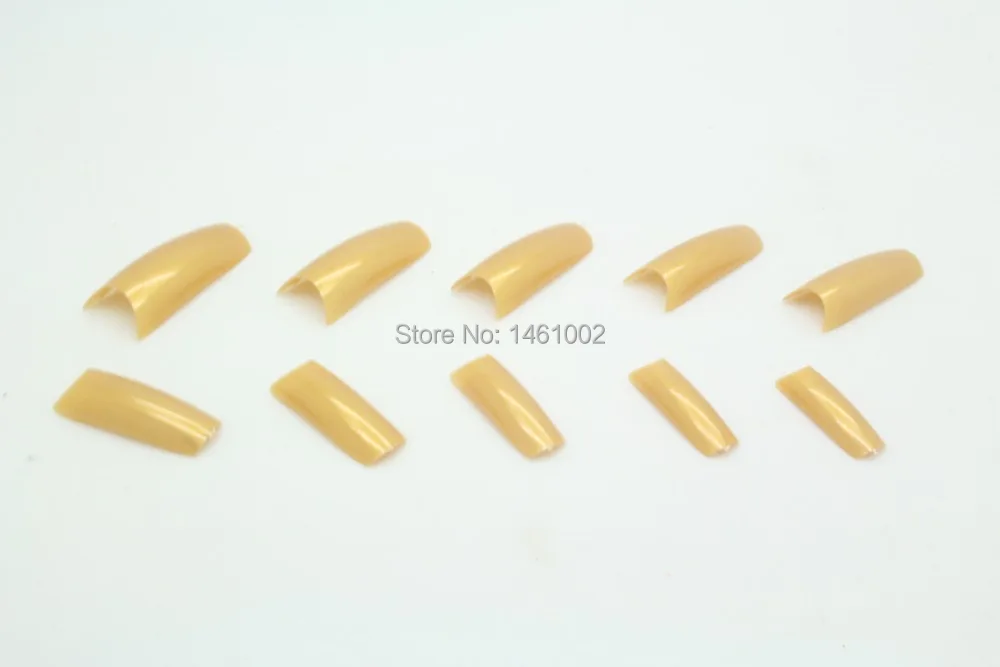 500 Pcs French Style False Fake Acrylic Nails Half Artificial Gold collor Tips Nail Art Sale