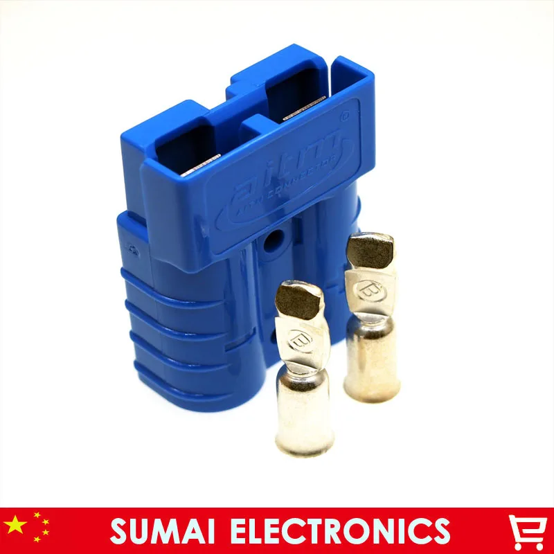 Blue Original New AITM SH50A 600V battery plug,50A UPS power connector for Forklift,Stacker,electrocar etc.CE ROHS