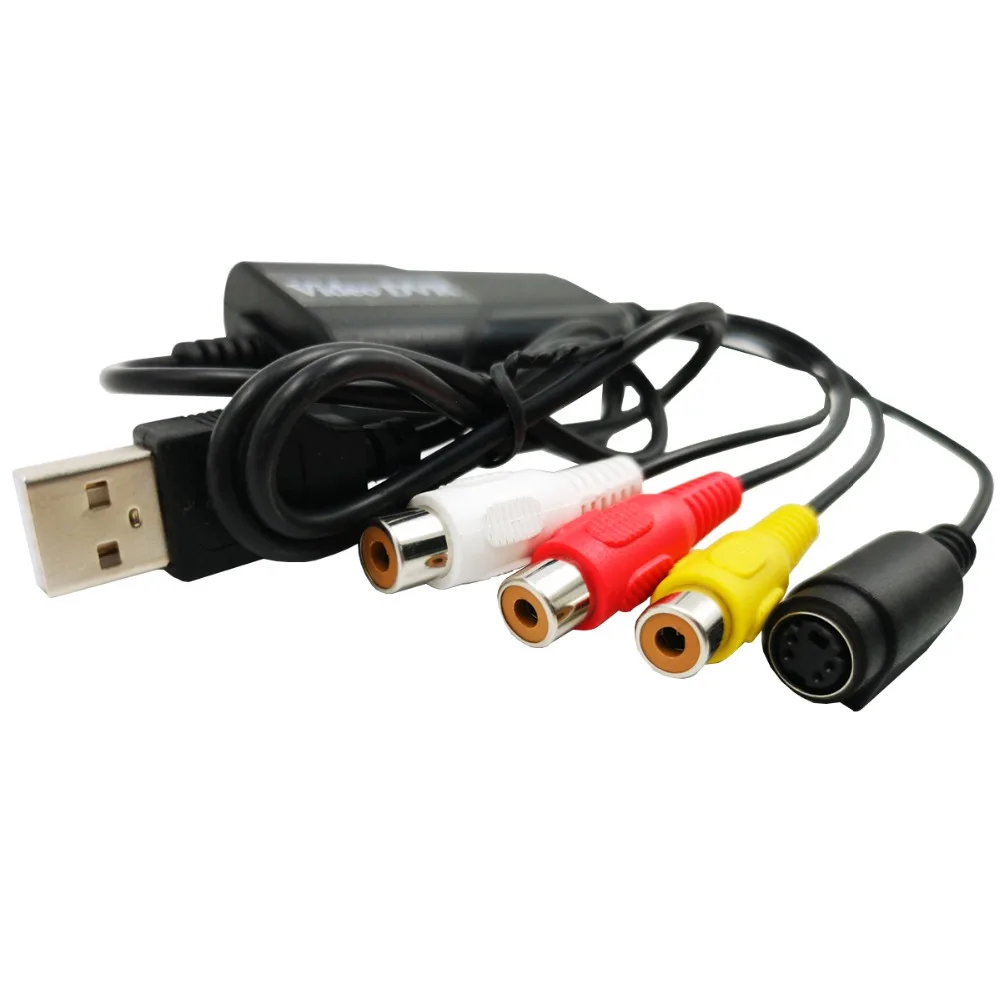 Portable USB 2.0  AV/RCA Composite and S-video  Audio Video Capture Card Adapter VHS DVD