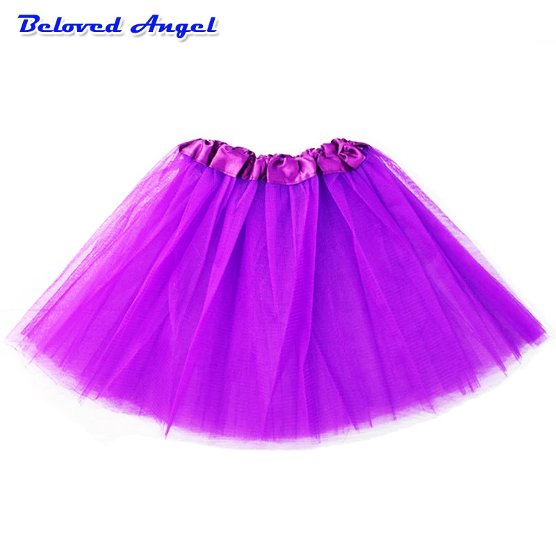 Kids Baby Dance Tutu Skirt For Girl 3 Layers Tulle Children Chiffon Lace Pettiskirt 2-7T Princess Birthday Party Skirt Ball Gown