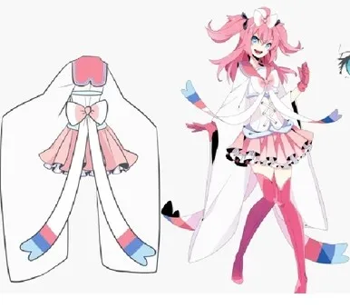 Sylveon Cosplay costume Anime custom any size 11