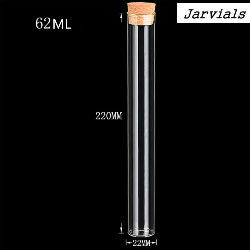 

Glass Jars with Corks 62ml Clear wild-mouth Bottle Containers Sand Liquid Sweets Pill Food Wedding Gift Tiny Vial Bottles 24pcs