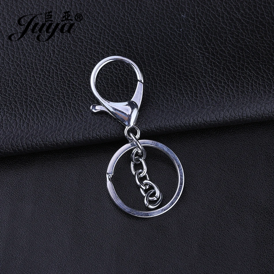 5pcs/lot 4 Colors Keychain Ring 30mm Key Ring Long 66mm Plated Lobster Clasp Key Hook Chain Supplies For Jewelry Making Findings