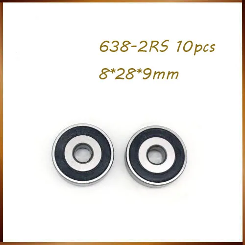 Factory direct sale 638 638RS 638-2RS 80038 8*28*9 mm High quality deep groove ball bearing 10pcs/lot