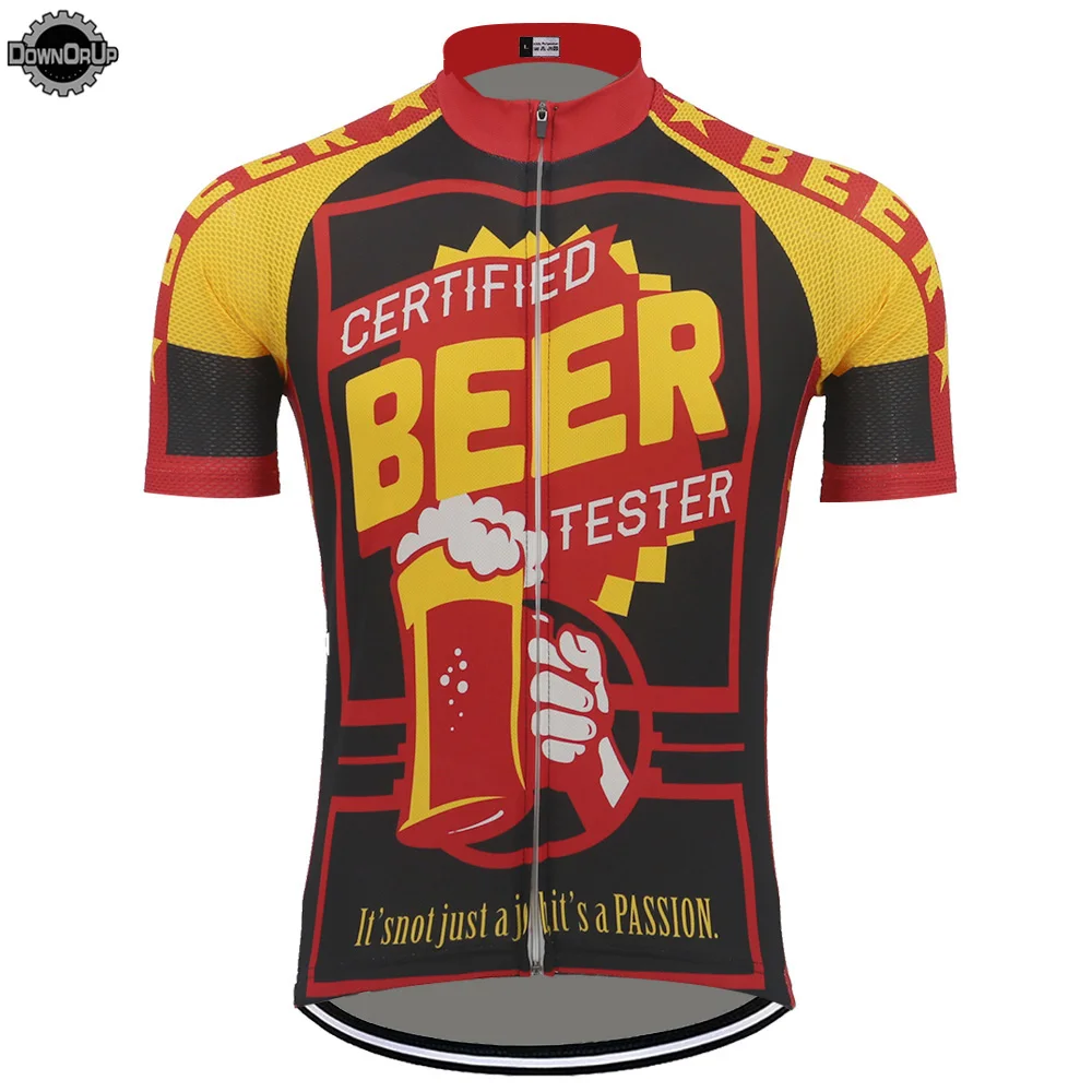 

Beer Cycling Jersey Men Short Sleeve Bike Wear Jersey Summer Cycling Clothing Outdoor Top Bicycle Clothes MTB