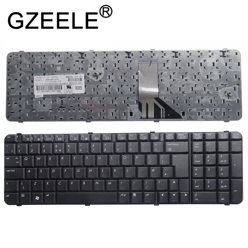 

GZEELE NEW for HP Compaq 6830 6830s UK Layout Replacement Laptop Keyboard V071326BK1 466200-031 490327-031 QWERTY black