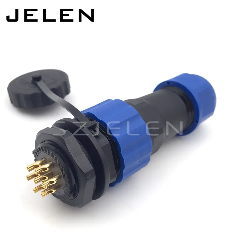 SD20  waterproof connector 2 3 4 5 6 7 8 9 10 12 14 pin connector  ip68 automotive cable connector male female connector