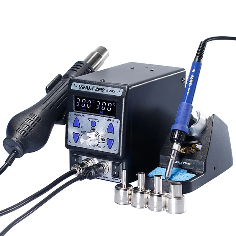 YIHUA 899D II 2 in 1 Rework Station 720W Soldering Station SMD Hot Air Gun 60W Soldering Iron BGA Welding Tool 8786D New Upgrade