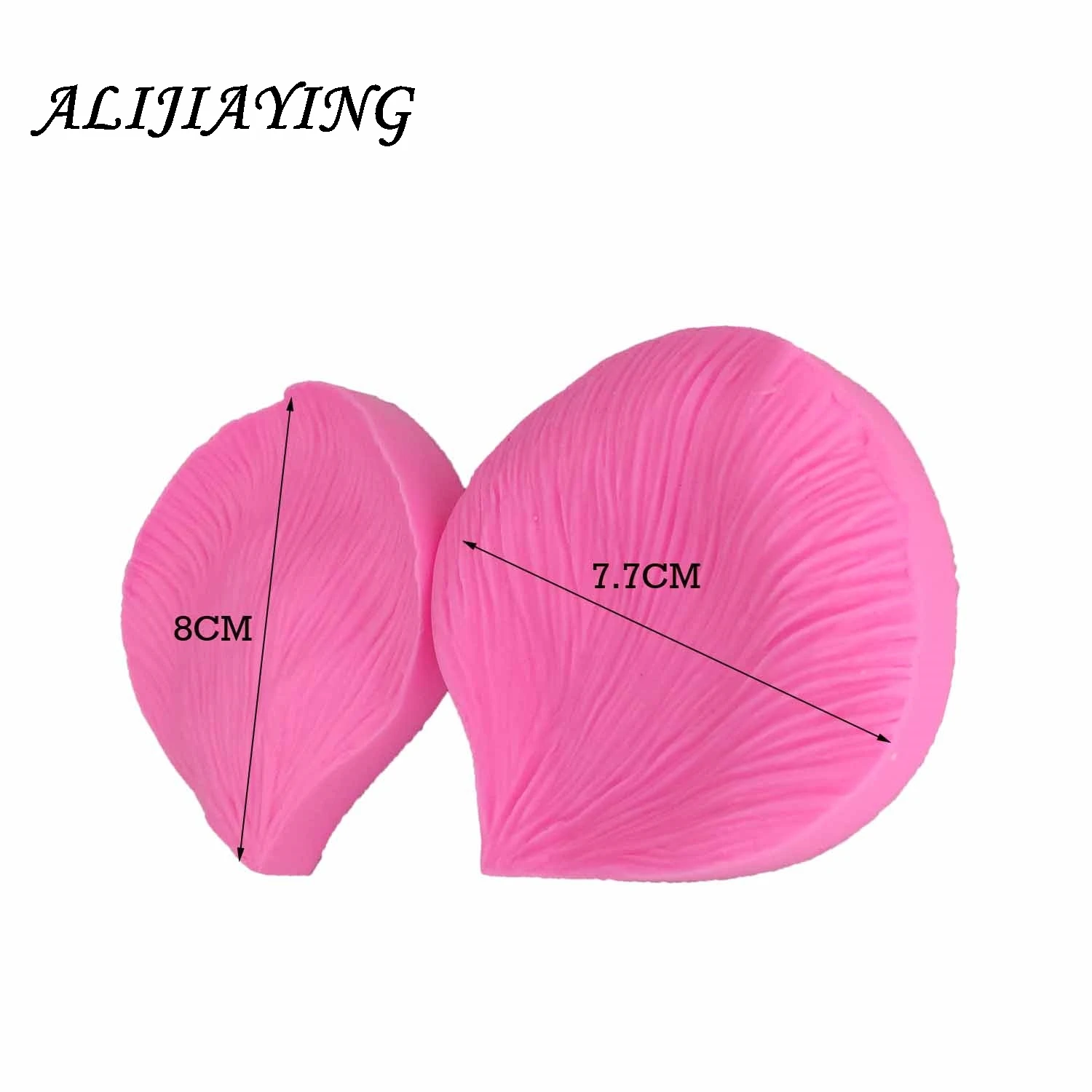 2Pcs/set Big Rose Flower petal Silicone Fondant Molds Leaf stamper Cake Decorating Tools suitable for polymer clay D1285