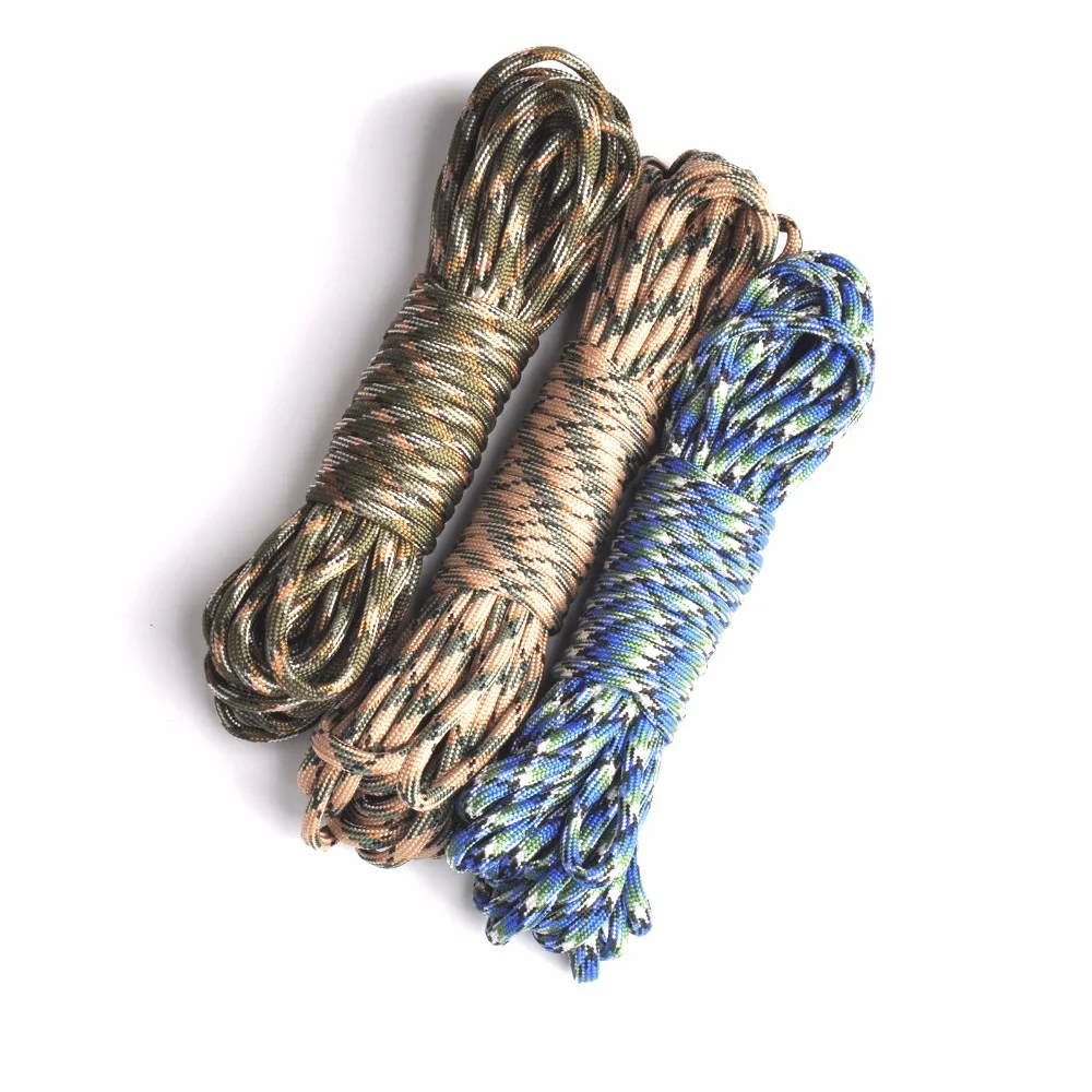 550 Paracord Parachute Cord Lanyard Rope Mil Spec Type III 7 Strand 100FT Climbing Camping Survival Equipment