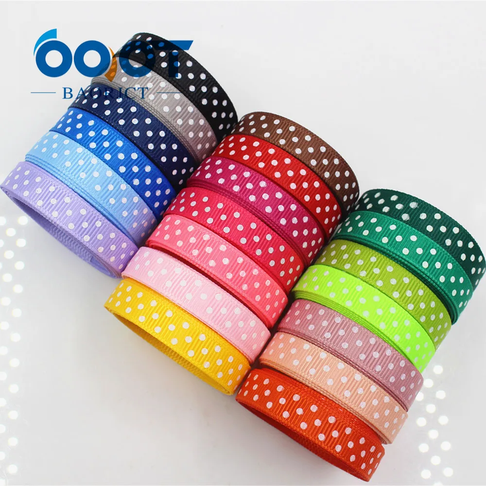 OOOT BAORICT 1762212,Polka Dots grosgrain Ribbon,10MM ,20 yards The tape for Sewing ,DIY Headdress Accessories Handmade material