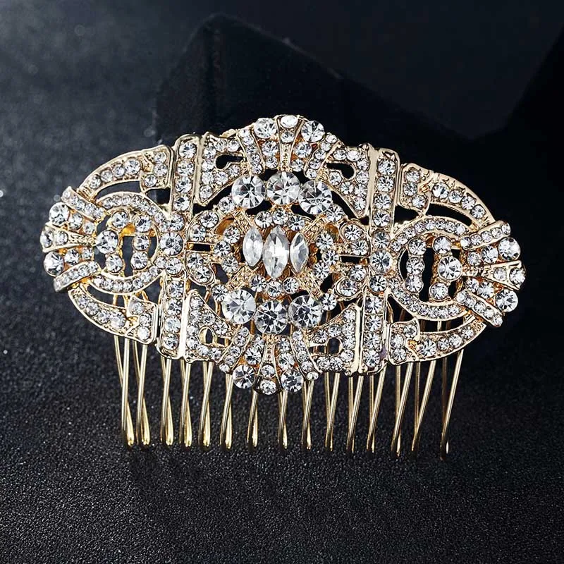 2017 New Arrival Hair Combs Accessories Women Hairpins Tiara Rhinestone Crystal Head Jewelry for Gifts Wedding hair Combs Bijoux