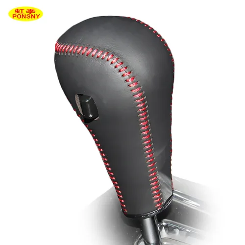 PONSNY-Funda de cuero genuino para Ssang Yong Korando Actyon 2014, cubierta cosida a mano, cubierta de cambio automático