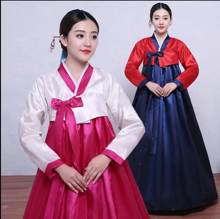 Woman Hanbok Korean Classical Dance Dress Costume Spring Stage Perform Vintage