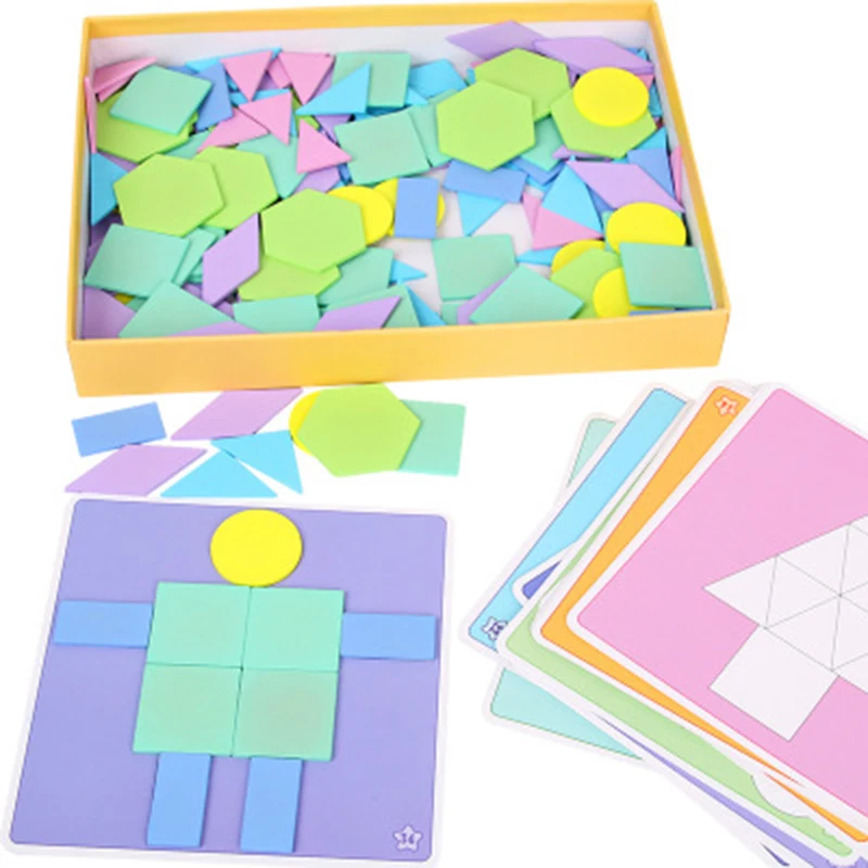 

190PCS Wooden Puzzle Games Montessori Educational Toys For Children Jigsaw Puzzle Learning Wood Developing Toys For Boys Girls