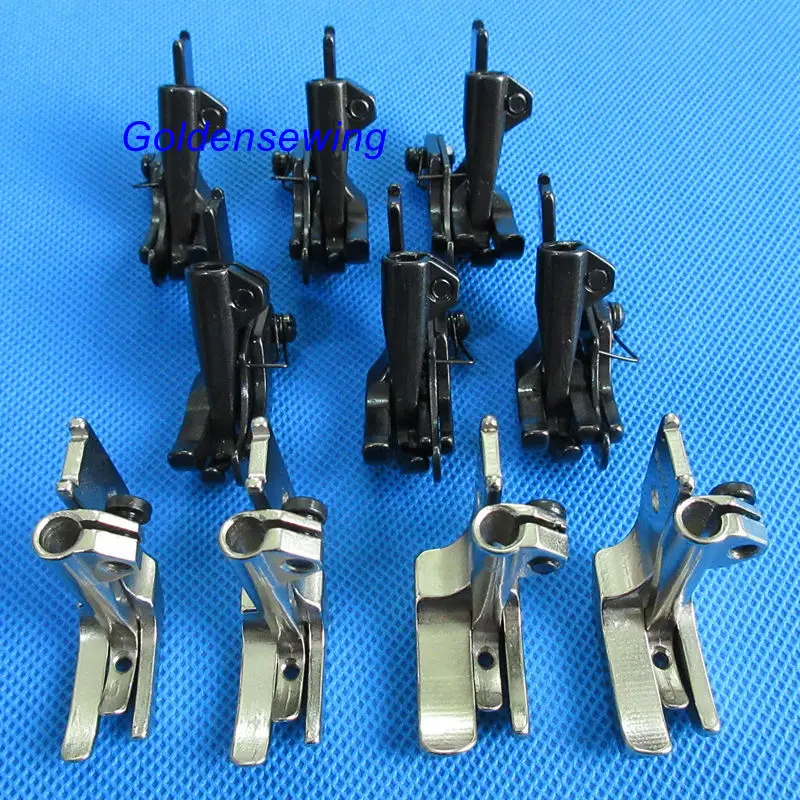 10 SETS PIPING & WALKING FOOT with R & L EDGE GUIDE for JUKI DNU-1541,241 LU-563 562 1508