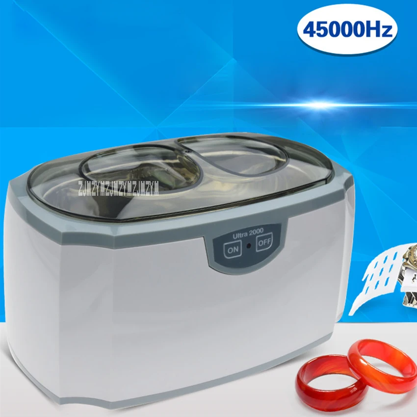 

New Portable Ultrasonic Cleaning Machine D-2000 Glasses Cleaning Machine Glasses Watch Small Items Cleaners 420ml 220V-240V 35W