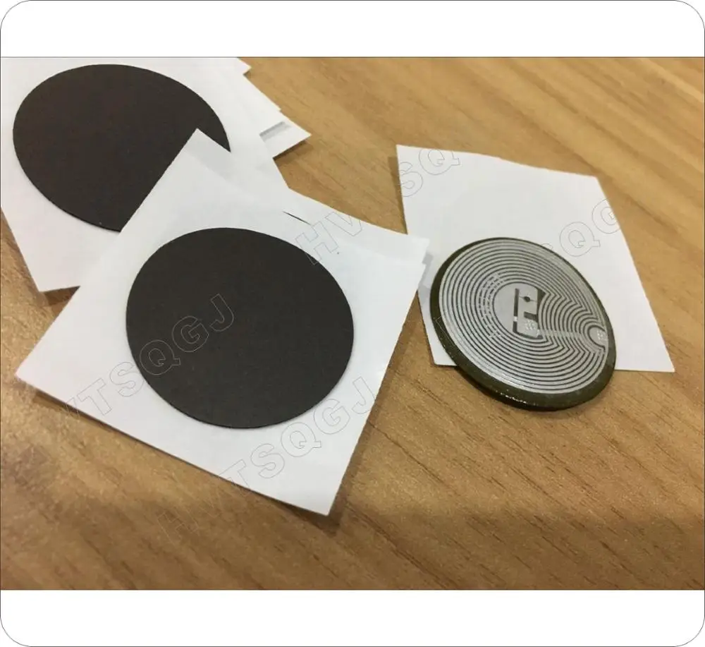 20pcs Free shipping RFID sticker Anti-Metal 13.56mhz ic f1108 tag used on metal Voor Smart Mobiele telefoons