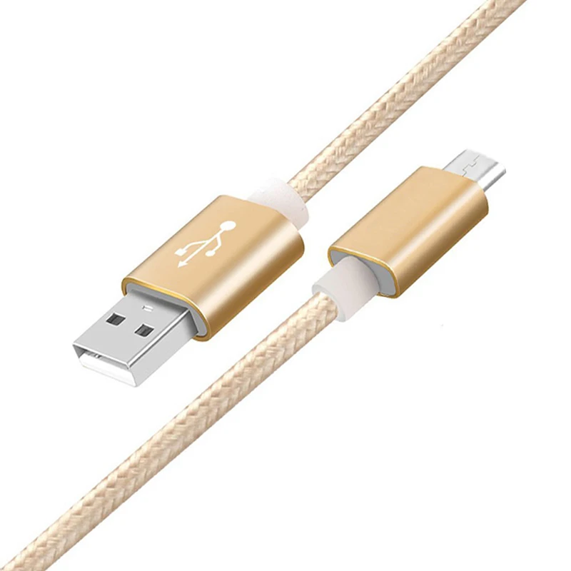 Nylon Micro USB Charger Cable for Huawei Mediapad T3 for HTC Desire 550 650 628 630 530 830 825 828 Data & Sync Charging Cable