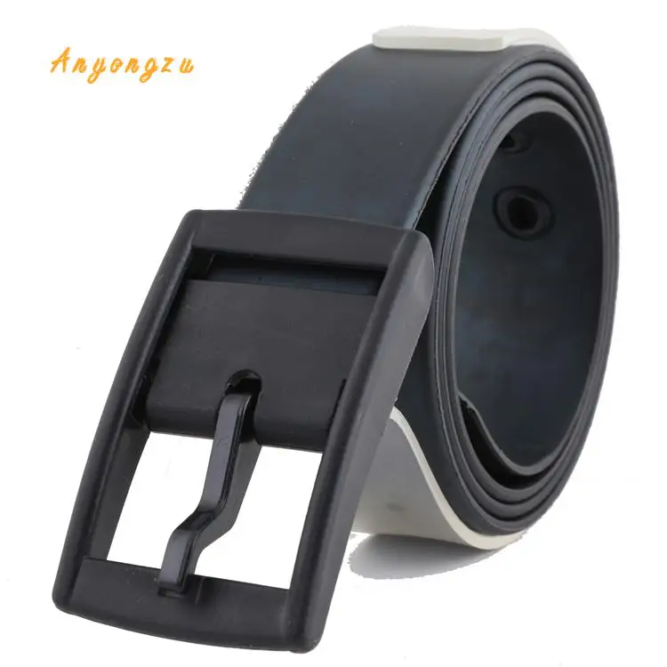 1pcs Anyongzu Women Adult Fashion Candy Color Anti Allergy Fluorescent Lovers Rubber Belt Women Leather Belts