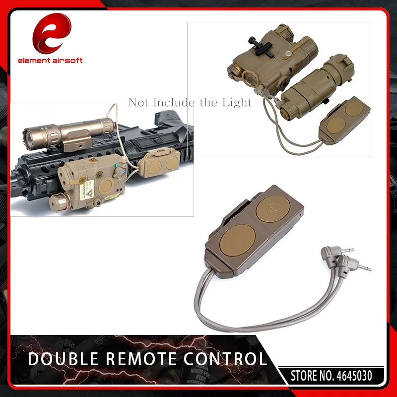 Element Airsoft Dual Remote Contro Switch Pressure for LA-5/PEQ-15 & WMX-200 Flashlight or AN/PEQ-16A PEQ M3X Light Accessory