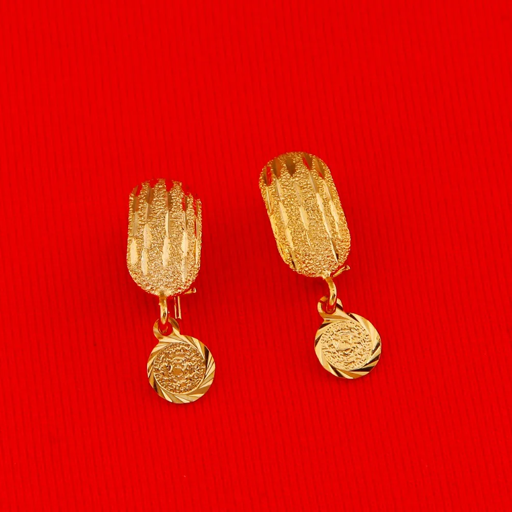 Africa Coin Earrings For Women Girl Gold Color Small Dubai Metal Coins Earrings Arab Middle Eastern Jewelry