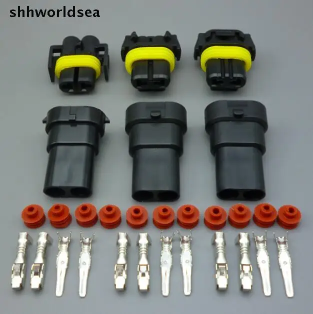 

Shhworldsea 10set H11 H8 9005 HB3 9006 HB4 2 PIN car Waterproof Electrical Wire Connector Plug Car Motorcycle Marine socket