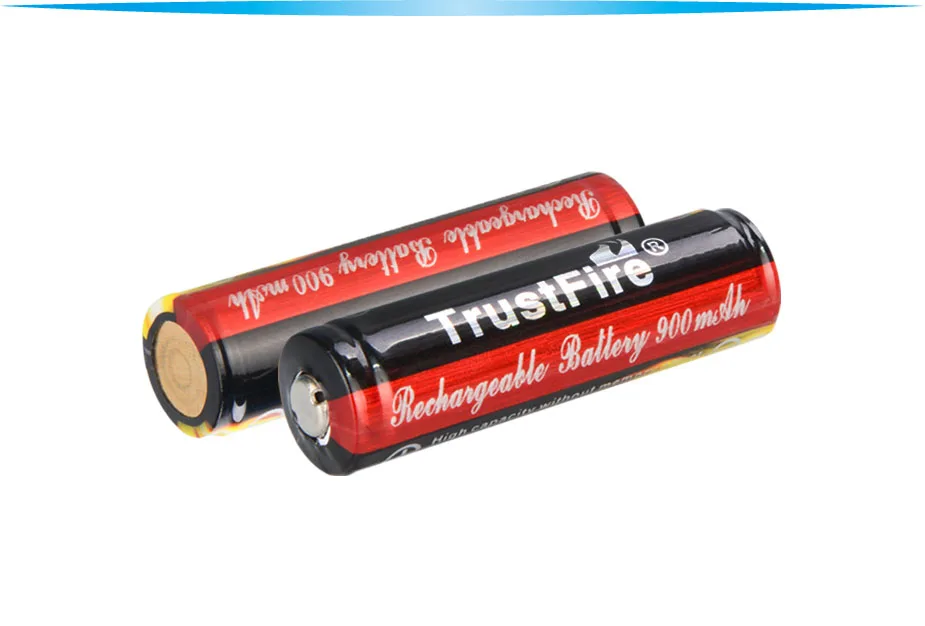 2pcs TrustFire 3.7V Li-ion 14500 Rechargeable Battery 900mAh Real Capacity Lithium Battery with Protected PCB