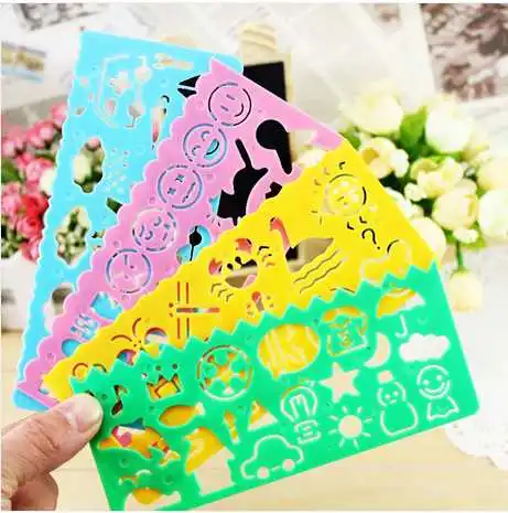 

Cartoon Drawing Ruler Child Grader Student Gift Prize Paint Learning Notebook/coloring Notebook Plastic Board 2021