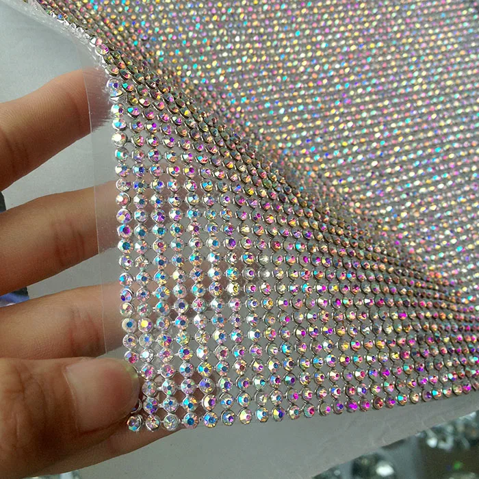 3cm*120cm ab color bling rhinestone sticker sheet luxurious phone case Self Adhesive Scrapbooking Sticker shoes decoration