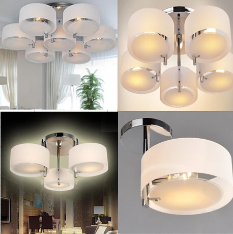 

NEW Modern Ceiling Lights modern fashionable design dining room lamp pendente de teto de white shade acrylic lustre no crystal