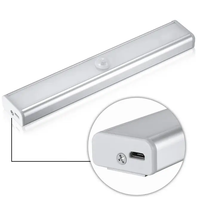 LED Under Cabinet Light PIR Motion Sensor Lamp 10 LEDs lighting for Wardrobe Cupboard Closet Kitchen night light