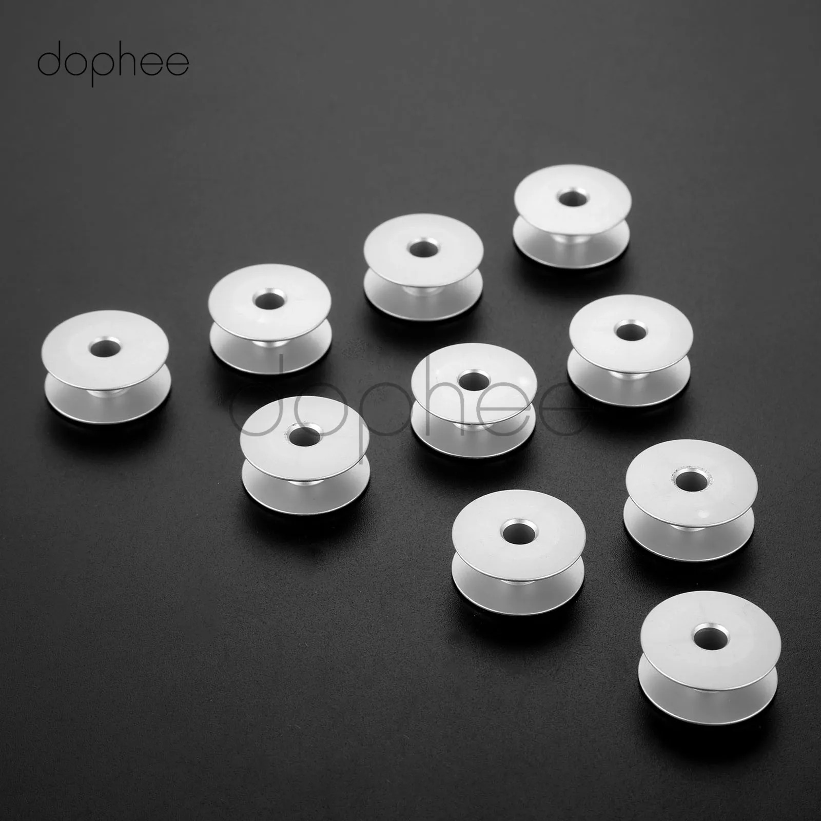 

dophee 10pcs Aluminum Bobbins For Large Shuttle Embroidery 6-5 Car Synchronous Machines