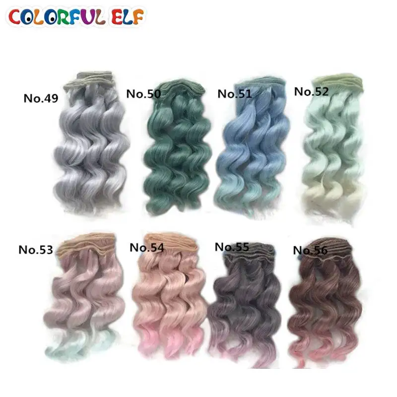 1Pcss/lot 15CM*100CM BJD SD DIY Curly Wigs High Temperature Wire Doll Hair Involtini Alla Romana Thick bjd Wig