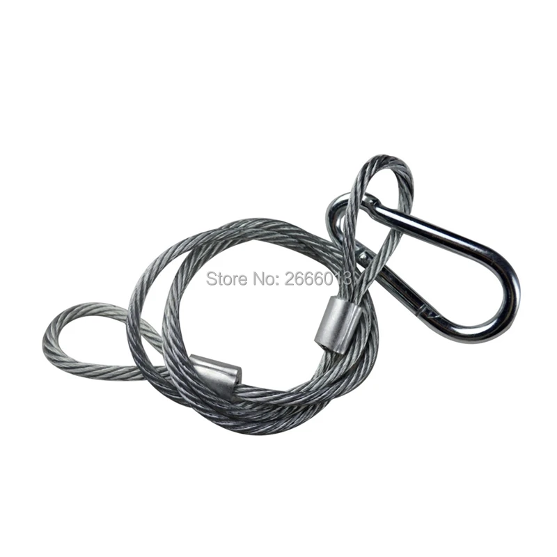1 PCS 3FT Safety Cable Wire Stainless Steel Security Rope Max.Load 110lb for DJ Stage Lighting Par Light/Moving Head Light