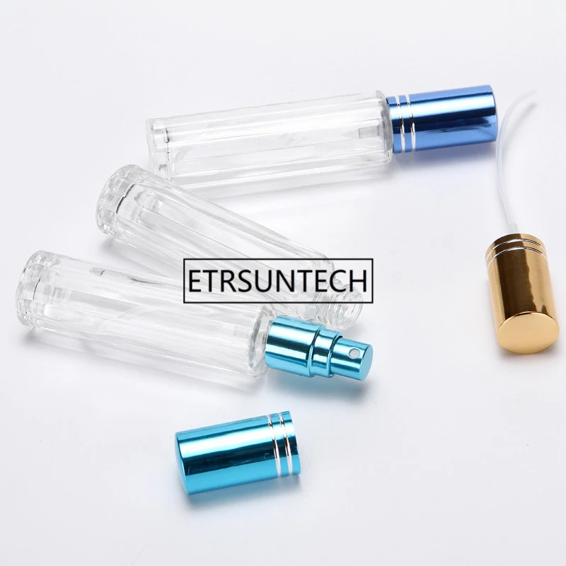 12ml Empty Glass Spray Bottle Portable Travel Transparent Perfume Atomizer Hydrating Containers Sample Bottles F1702