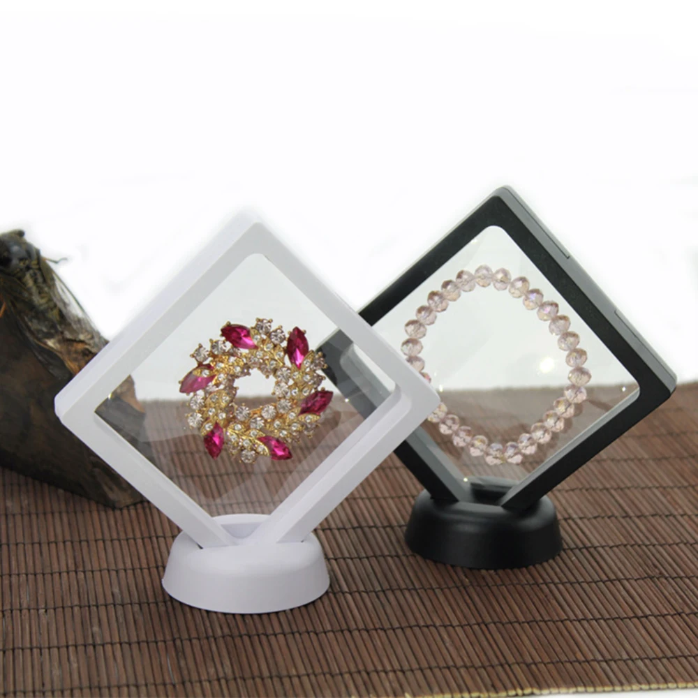 10 Pcs 3D Jewellery Display Empty Coin Frame Watch Box Commemorative Coin Badge Storage Boxs Frame Shadow Brooch Suspension Box