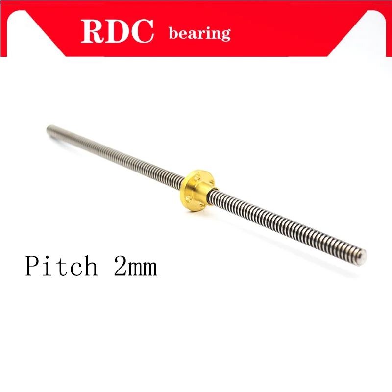 Free shipping 3D Printer &CNC THSL-500-8D Length 300mm T-type Stepper Motor Trapezoidal Lead Screw 8MM Thread 8mm T8