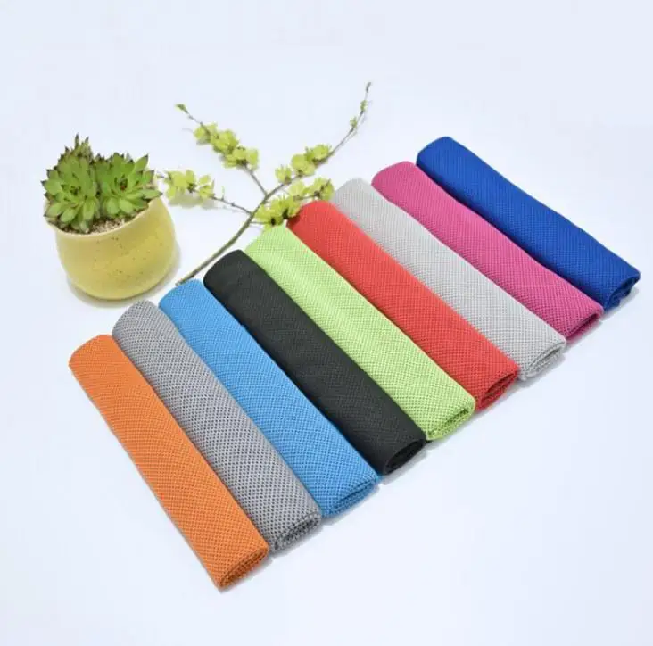 100pcs/lot 30*90CM Bottle Pack Cooling Ice Towel Summer Sports Ice Cool Towels Swimming Travel Gym Towel SN1940