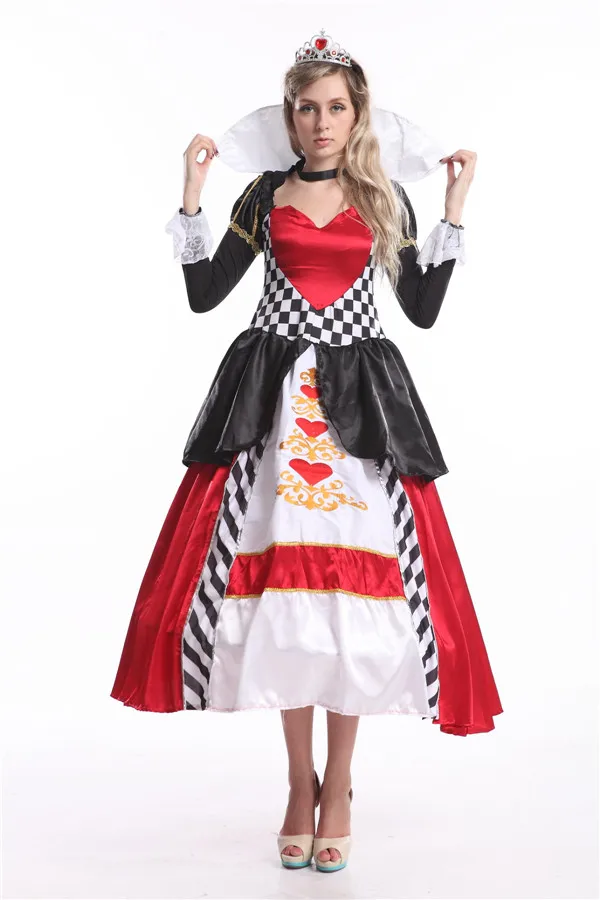 Plus Size S-6XL Deluxe Queen Fancy Dress Halloween Costume Crown with petticoat