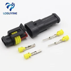 5kits Flame retardancy 2P auto connector waterproof automotive Wire Connector Plug 2 Pins Electrical Car Motorcycle HID