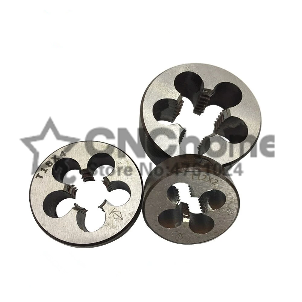 1PCS TR8 TR10 TR12 TR14 TR16 TR20 TR22 TR24 Die 2/3/4,Right/Left hand T=TR trapezoidal round die T die,Threading Tools Lathe