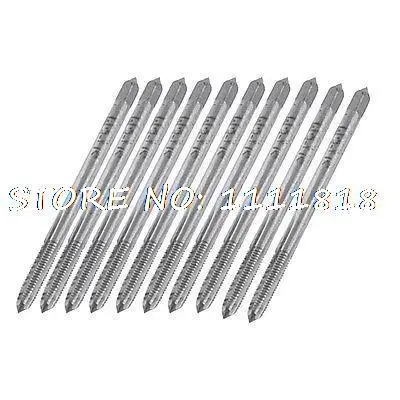 10pcs Gray HSS M3 3mm x 0.5mm Taper and Plug Metric Tap 50mm Length