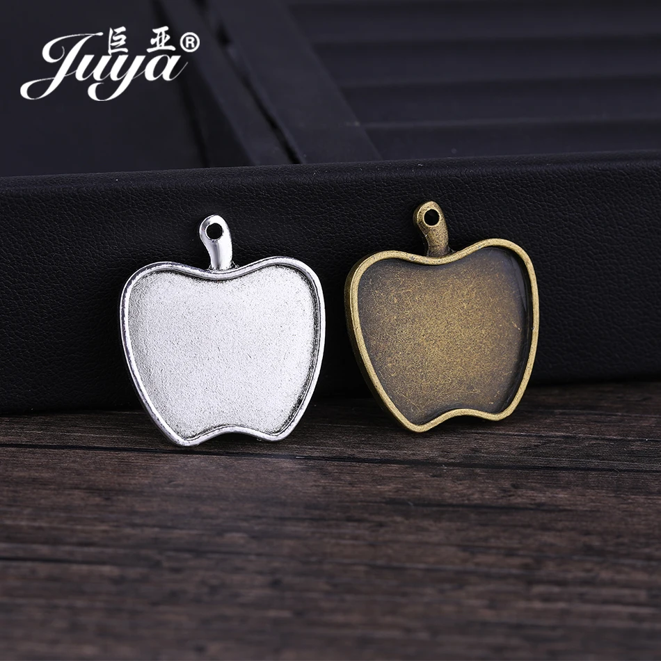 JUYA 10 sztuk/partia Charms ze stopu cynku wisiorek puste Cameo Cabochon ustawienie podstawy dla DIY naszyjnik wisiorek akcesoria do wyrobu biżuterii — zdjęcie 3