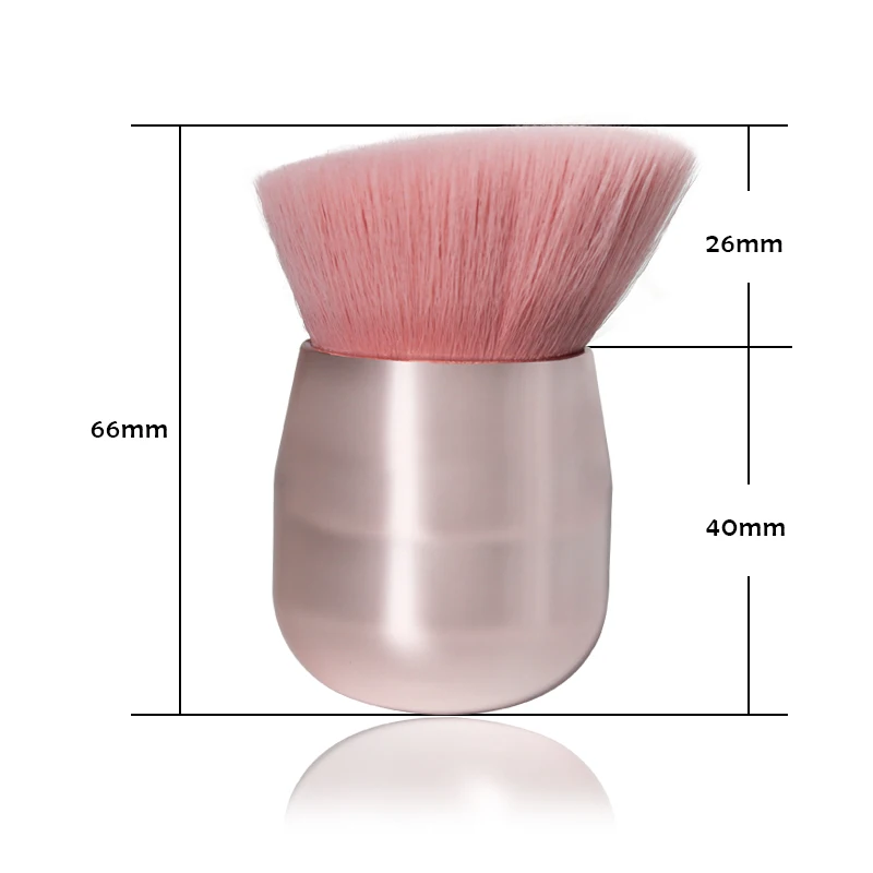 FB-160 Angled Flat Face Body Kabuki Brush Luxury Shinny Make up Brush Soft Big Mushroom Powder Brush Pink