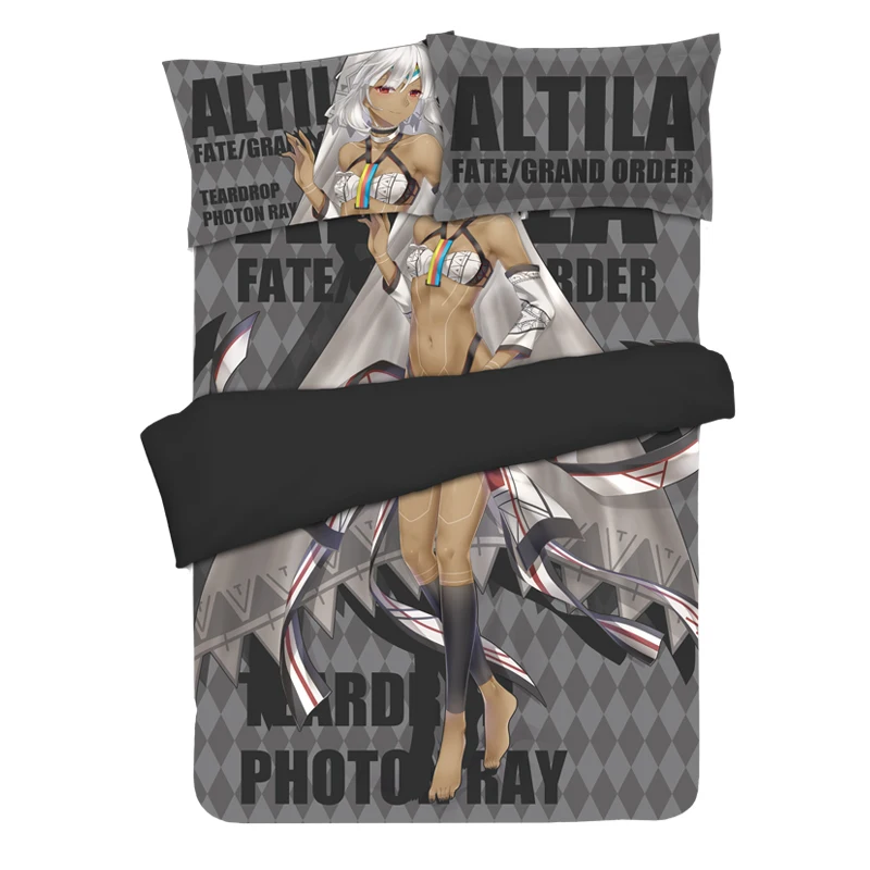 Fate Grand Order Anime Bedding Sets, Okita Souji, Mysterious Heroine X, Jeanne of Arc, Altila, Kiyohime, 4Pcs